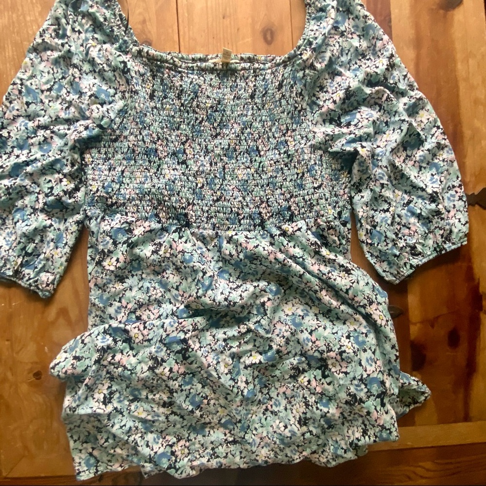 Terra & Sky Plus Size Smocked Dress- 1X